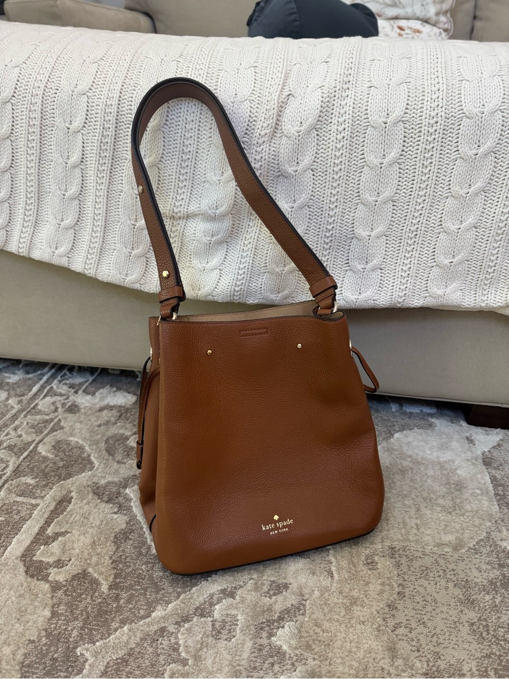 Kate Spade Brown Leather Shoulder Bag - Picture 4 of 4